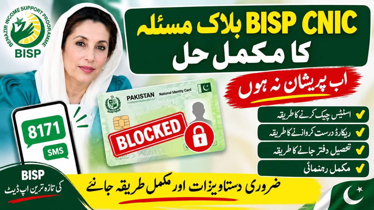 BISP CNIC Blocked Problem Solution