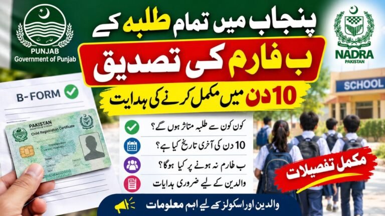 Punjab B-Form Verification 2026
