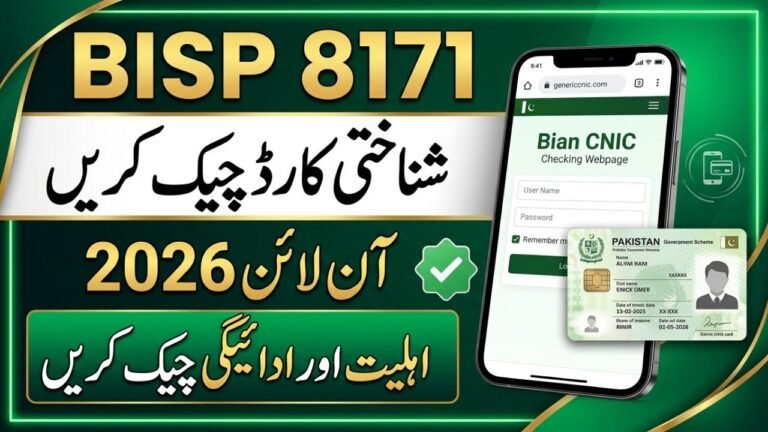 BISP 8171 Check Online by CNIC